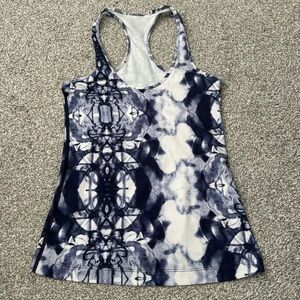 Lululemon Purple & White Tie-Dye Womens Cool Racerback Workout Tank
